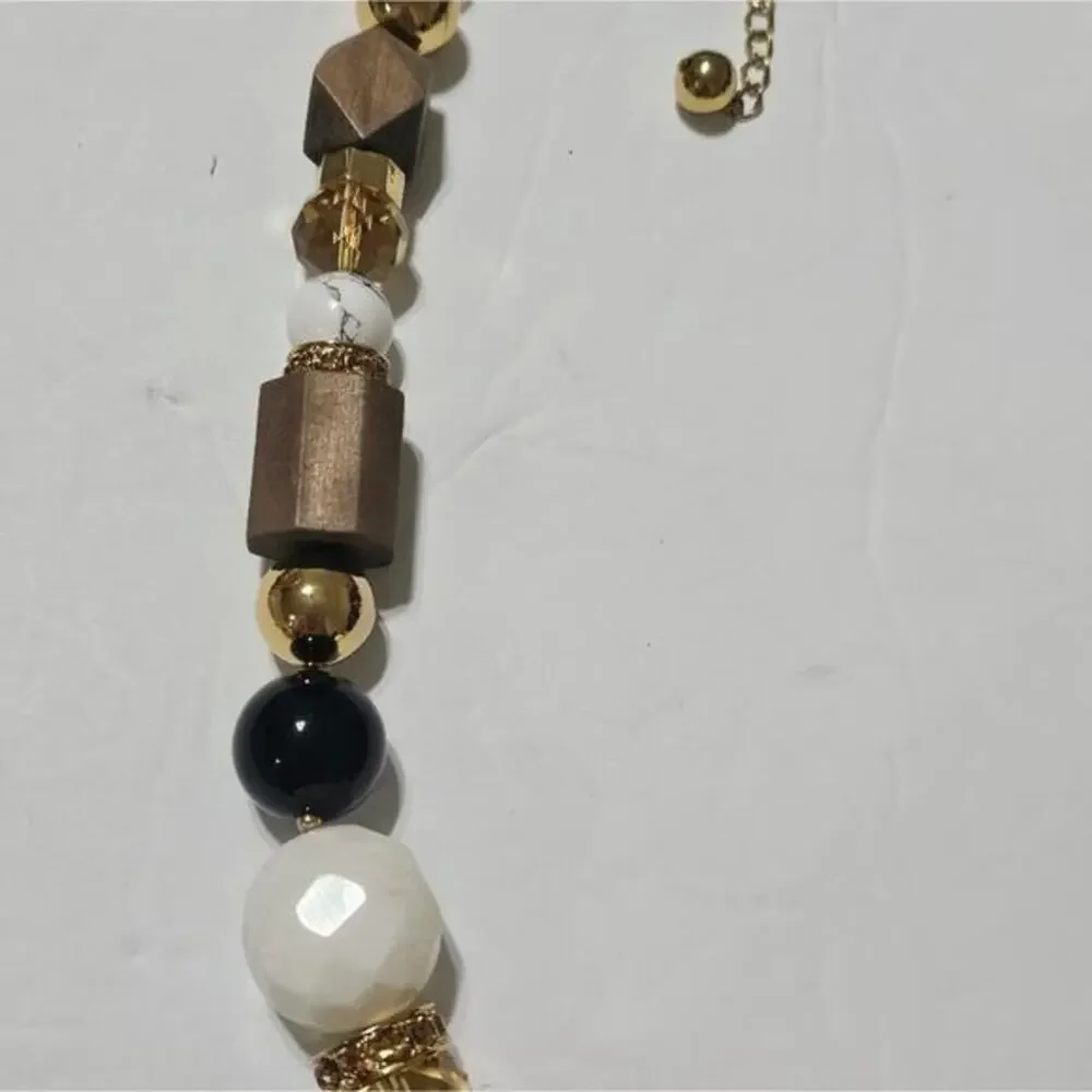Kate‎ Spade Chunky Beaded Neutral Statement Necklace